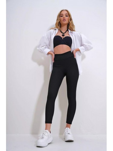 ليغينز نسائي بخصر عال فيزون – Trend Alaçatı Stili