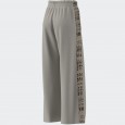 adidas Womens' Animal Print 3-Stripes Open Hem Pants - Beige