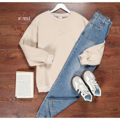 بلوزة للصبايا لون بيج شتوية من Sami Boutiqe