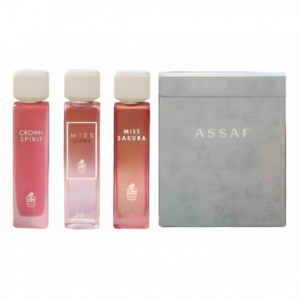 MISS ASSAF SET WITH BOX مجموعة مس عساف 3 عطور 200مل لكل عبوة (ستاتي)