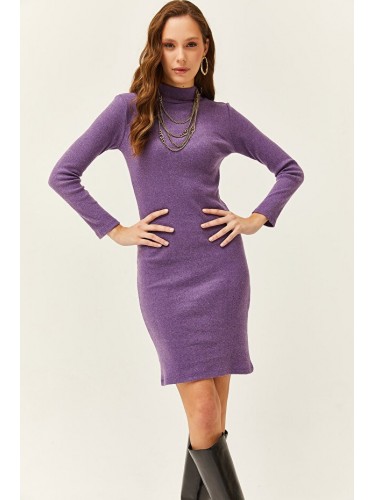 فستان شتوية طويل باللون النهدي One Size