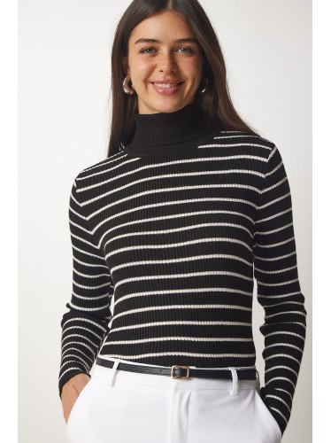 بلوزة هاينيك مقلمة لون اسود وابيض One Size