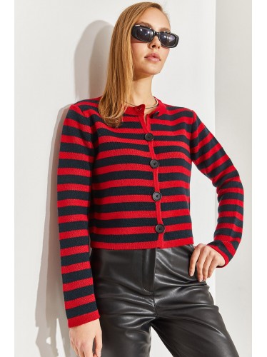 جرزة مخططة باللون الاحمر والكحلي One Size