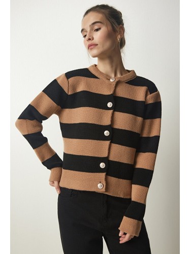 جرزة مخططة باللون الاسودو والبيج One Size