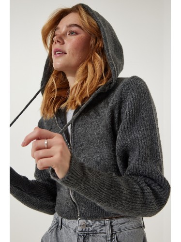 جرزة شتوية سحاب لون سكني غامق One Size