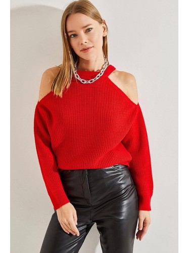 بلوزة كت شتوية لون احمر One Size