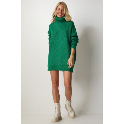 بلوزة شتوية صوف باللون الاخضر One Size