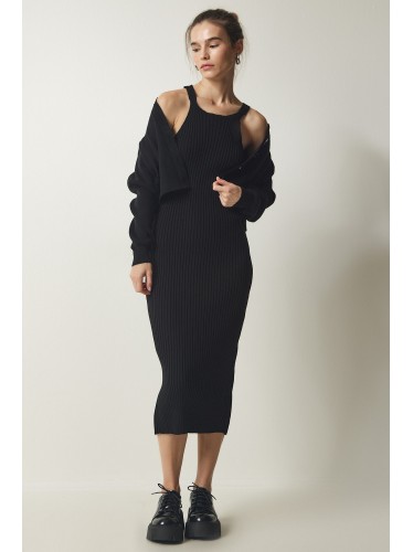 فستان شتوية طويل قطعتين مع جاكيت قصير