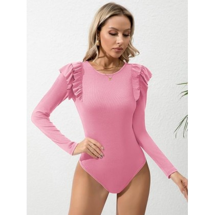 بلوز خريفي باللون البيبي باودر