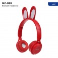 سماعة الراس MZ08R اللاسلكية مع اذان الارنب لطلاب المدارس، بصوت ستيريو، تصميم قابل للطي