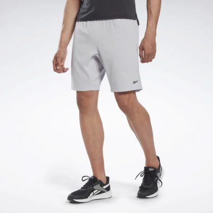 Reebok Mens' Workout Ready Shorts- Silver