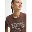 Reebok Women's Classics Archive Essentials Big Logo Crop- Brown