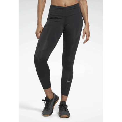 Reebok Women's Knit FITNESS HR Tight- Black