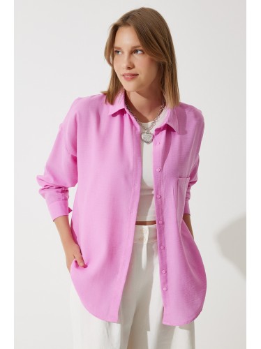 قميص ستاتي لون زهري