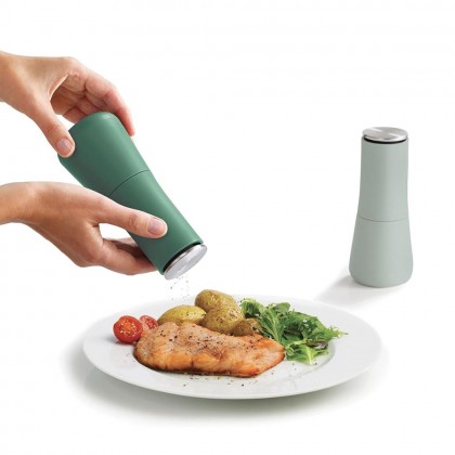 مطحنة ملح وفلفل مع شفرات طحن سيراميكية قابلة لإعادة التعبئة يدوية