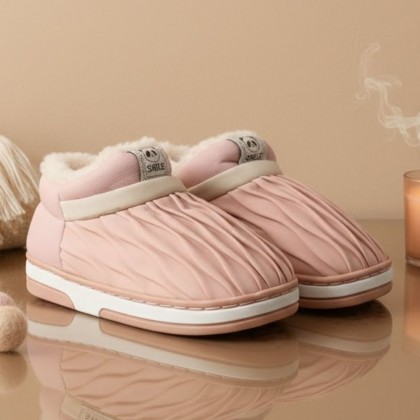 حذاء شتوي للأطفال لون زهري فاتح