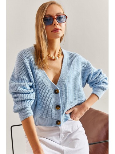 جرزة ستاتي شتوي لون أزرق فاتح