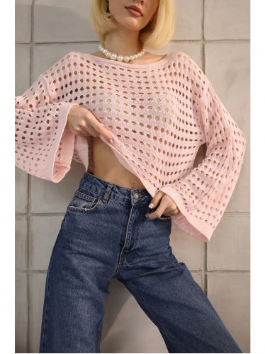 بلوزة ستاتي لون زهري