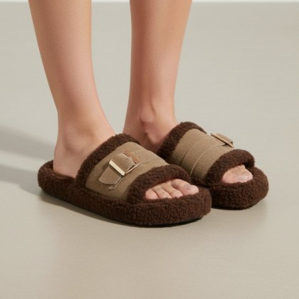 حفاية شتوية للنساء لون بيج وبني