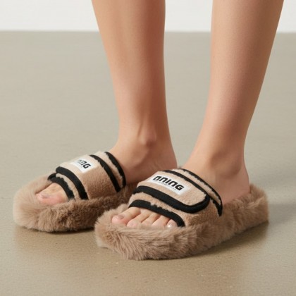 حفاية شتوية للنساء لون بيج بتصميم Duiuo