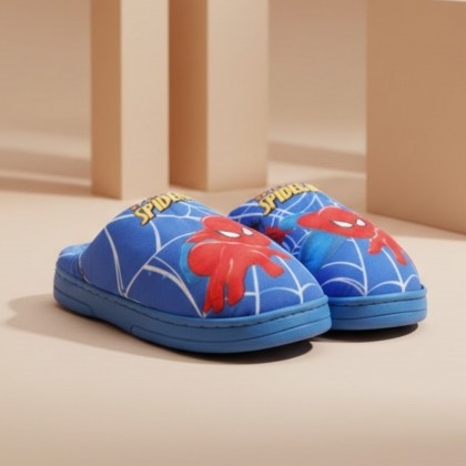 حفاية شتوية للأطفال لون أزرق بتصميم سبايدر مان