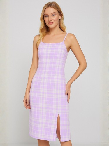 فستان بيتي للنساء لون بنفسجي