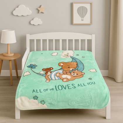 حرام شتوي للاطفال لون أخضر فاتح