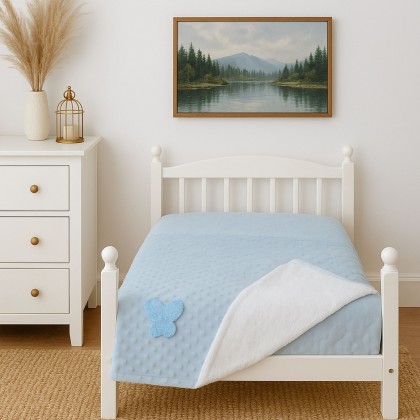 حرام فرو بيبي حجم 75×100 سم لون أزرق فاتح بارد