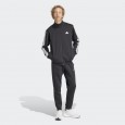 adidas Men's 3-STRIPES FLEECE Tracksuit- Black