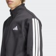 adidas Men's 3-STRIPES FLEECE Tracksuit- Black