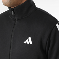 adidas Men's 3-STRIPES FLEECE Tracksuit- Black