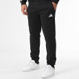 adidas Men's 3-STRIPES FLEECE Tracksuit- Black