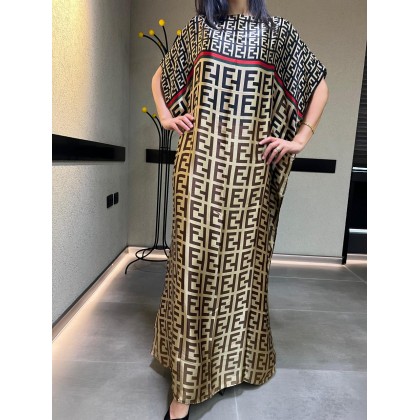 عباي قماش ساتان مع شال مقاس واحد