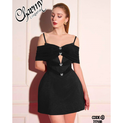 بيبي دول مخمل ستاتي لون اسود