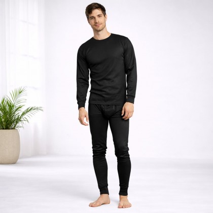 طقم داخلي رجالي قطعتين لون أسود