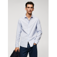 قميص رسمي رجالي من مانجو MANGO مخطط لون ازرق وابيض