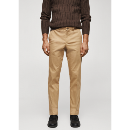 بنطلون قماش رجالي من مانجو MANGO لون بيج