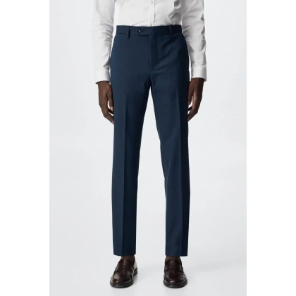 بنطلون رسمي سليم فيت رجالي من مانجو MANGO لون كحلي