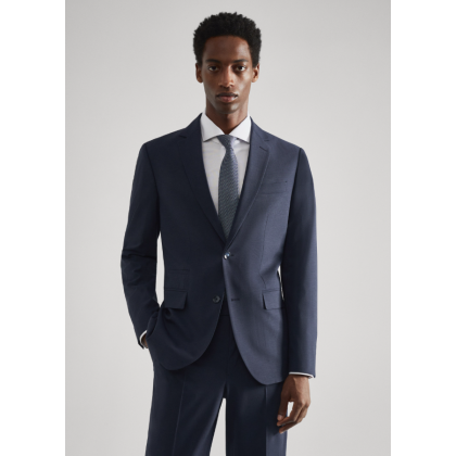 جاكيت رسمي سليم فيت رجالي من مانجو MANGO لون كحلي