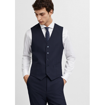 فست رسمي سليم فيت رجالي من مانجو MANGO لون كحلي