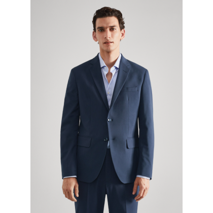 جاكيت رسمي سليم فيت رجالي من مانجو MANGO لون كحلي