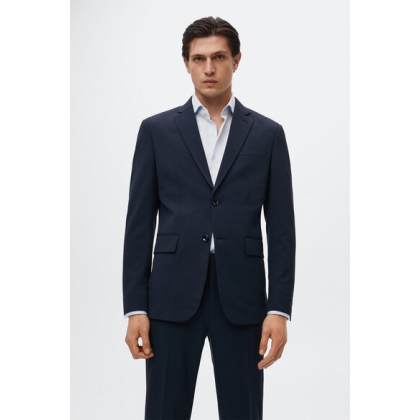 جاكيت رسمي سليم فيت رجالي من مانجو MANGO لون كحلي