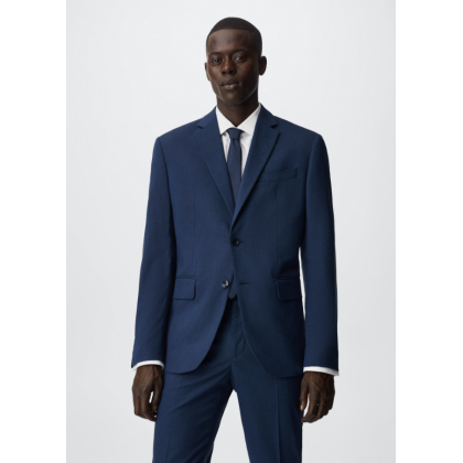 جاكيت رسمي سليم فيت رجالي من مانجو MANGO لون كحلي