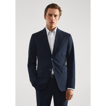 جاكيت رسمي سليم فيت رجالي من مانجو MANGO لون كحلي