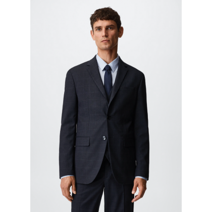 جاكيت رسمي سليم فيت رجالي من مانجو MANGO لون كحلي