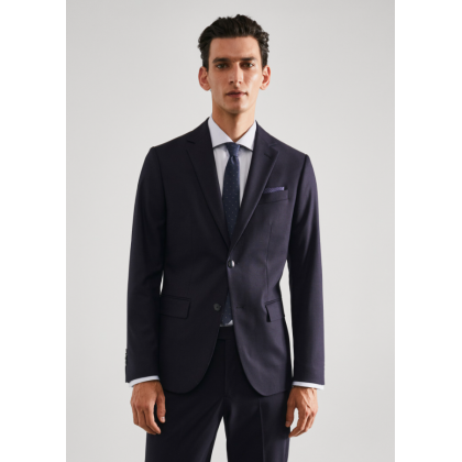 جاكيت رسمي سليم فيت رجالي من مانجو MANGO لون كحلي