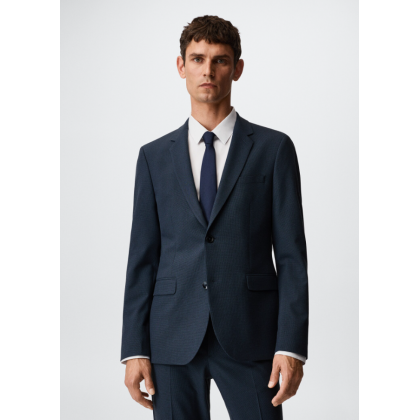 جاكيت رسمي سليم فيت رجالي من مانجو MANGO لون كحلي