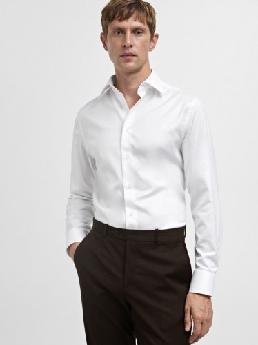 قميص رسمي رجالي من مانجو MANGO لون ابيض