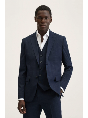 جاكيت رسمي سليم فيت رجالي من مانجو MANGO لون كحلي