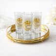 طقم 6 كاسات رمضان ماء / عصير لون ذهبي